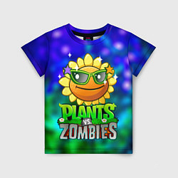 Футболка детская Plants vs Zombies подсолнух, цвет: 3D-принт