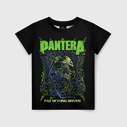 Футболка детская Pantera green череп, цвет: 3D-принт