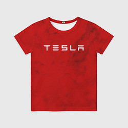 Футболка детская ТЕСЛА КРАСНАЯ ВЕРСИЯ, цвет: 3D-принт