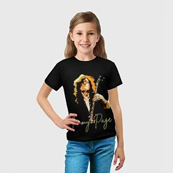 Футболка детская Led Zeppelin Лед Зеппелин Jimmy Page, цвет: 3D-принт — фото 2