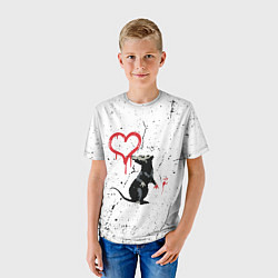Футболка детская BANKSY БЭНКСИ крыса, цвет: 3D-принт — фото 2