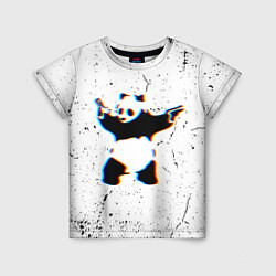 Футболка детская Banksy Panda with guns Бэнкси, цвет: 3D-принт