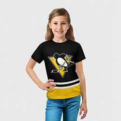 Футболка детская Pittsburgh Penguins Питтсбург Пингвинз, цвет: 3D-принт — фото 2