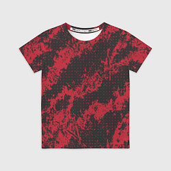 Футболка детская КРАСНАЯ ГРЯЗЬ RED GRUNGE, цвет: 3D-принт