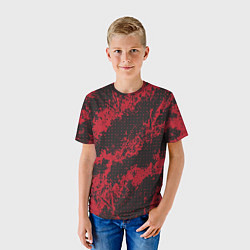 Футболка детская КРАСНАЯ ГРЯЗЬ RED GRUNGE, цвет: 3D-принт — фото 2