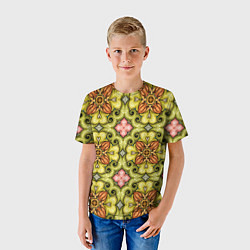 Футболка детская Калейдоскоп элементы текстура, цвет: 3D-принт — фото 2