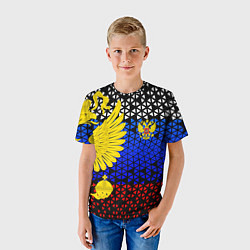 Футболка детская Герб флаг россии, цвет: 3D-принт — фото 2