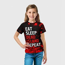 Футболка детская Eat Sleep Dead Island Repeat Краска, цвет: 3D-принт — фото 2