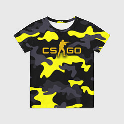 Футболка детская Counter-Strike Камуфляж Чёрно-Жёлтый, цвет: 3D-принт