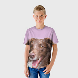 Футболка детская Веселая Бордер колли, цвет: 3D-принт — фото 2