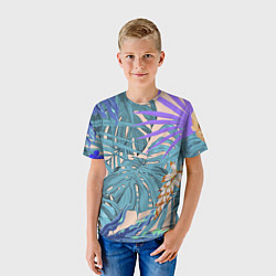 Футболка детская Цветы Цветущие Тропики, цвет: 3D-принт — фото 2