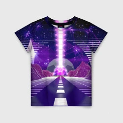 Футболка детская Vaporwave Neon Space, цвет: 3D-принт