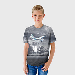 Футболка детская Пассажирский самолет Ан-2, цвет: 3D-принт — фото 2