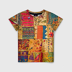 Детская футболка Пэчворк Лоскутное одеяло Patchwork Quilt