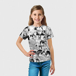 Футболка детская Бакуман паттерн, цвет: 3D-принт — фото 2