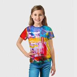 Футболка детская Импрессионизм Лето Абстракция Impressionism Summer, цвет: 3D-принт — фото 2