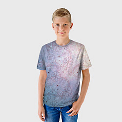 Футболка детская Градиентный вьюнок, цвет: 3D-принт — фото 2