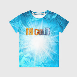 Футболка детская IN COLD horizontal logo with blue ice, цвет: 3D-принт