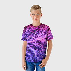 Футболка детская Авангардный неоновый паттерн Мода Avant-garde neon, цвет: 3D-принт — фото 2