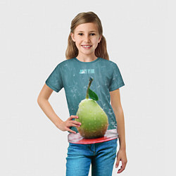 Футболка детская Груша - juicy pear, цвет: 3D-принт — фото 2