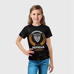 Футболка детская Лого Sevilla и надпись Legendary Football Club на, цвет: 3D-принт — фото 2