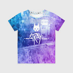 Футболка детская Stray: Neon Logo, цвет: 3D-принт