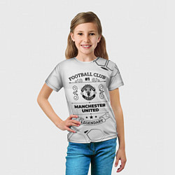 Футболка детская Manchester United Football Club Number 1 Legendary, цвет: 3D-принт — фото 2