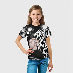 Футболка детская ДРАКЕН И БЕЛЫЙ ДРАКОН - ТОСВА, цвет: 3D-принт — фото 2