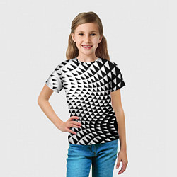 Футболка детская Минималистический авангардный паттерн, цвет: 3D-принт — фото 2