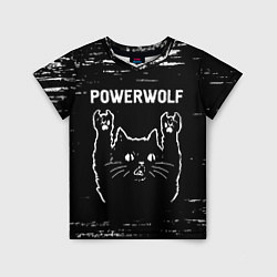 Футболка детская Группа Powerwolf и Рок Кот, цвет: 3D-принт