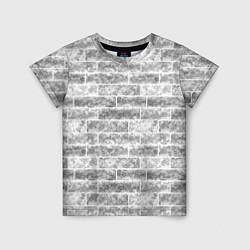 Детская футболка Серая кирпичная стена стиль лофт