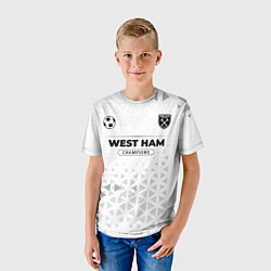 Футболка детская West Ham Champions Униформа, цвет: 3D-принт — фото 2