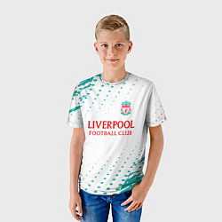 Футболка детская Liverpool краски, цвет: 3D-принт — фото 2