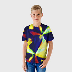 Футболка детская Разноцветный вспышка, цвет: 3D-принт — фото 2