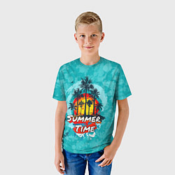 Футболка детская Summer time - летнее время, цвет: 3D-принт — фото 2