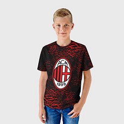 Футболка детская Ac milan фк милан logo, цвет: 3D-принт — фото 2