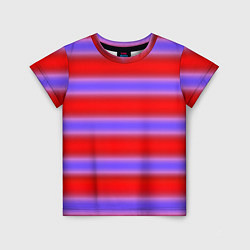 Футболка детская Striped pattern мягкие размытые полосы красные фио, цвет: 3D-принт