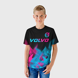 Футболка детская Volvo Neon Gradient, цвет: 3D-принт — фото 2