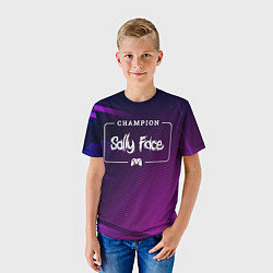 Футболка детская Sally Face Gaming Champion: рамка с лого и джойсти, цвет: 3D-принт — фото 2