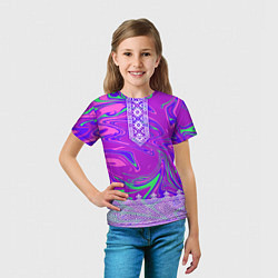 Футболка детская Славянская рубаха с разводами, цвет: 3D-принт — фото 2