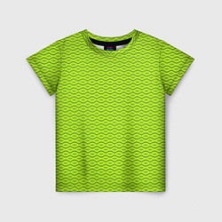 Футболка детская Зеленые абстрактные линии, цвет: 3D-принт