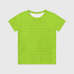 Футболка детская Зеленые абстрактные линии, цвет: 3D-принт