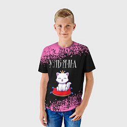 Футболка детская Ульяна - КОШКА - Арт, цвет: 3D-принт — фото 2