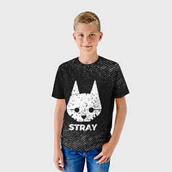 Футболка детская Stray с потертостями на темном фоне, цвет: 3D-принт — фото 2