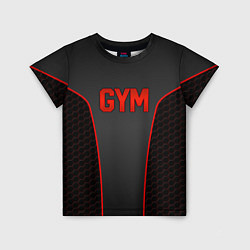 Футболка детская GYM - Красные соты, цвет: 3D-принт
