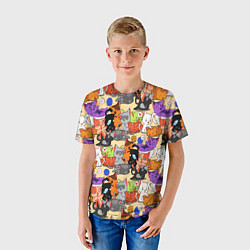 Футболка детская Котики-такие котики, цвет: 3D-принт — фото 2