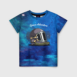 Футболка детская Скафандр космонавта на звездном фоне, цвет: 3D-принт