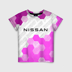 Футболка детская Nissan pro racing: символ сверху, цвет: 3D-принт