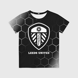 Футболка детская Leeds United sport на темном фоне, цвет: 3D-принт