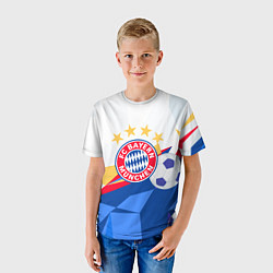 Футболка детская Bayern munchen Абстракция геометрии, цвет: 3D-принт — фото 2